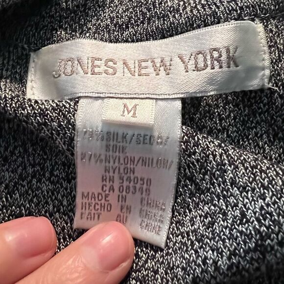 Jones New York silk blend collared cardigan - Picture 4 of 8